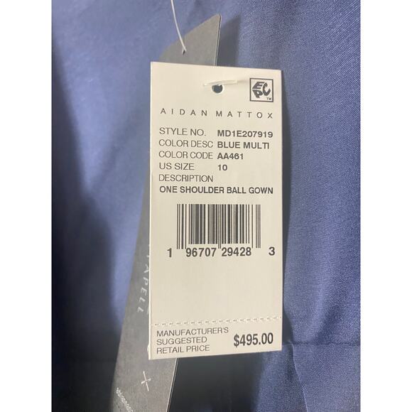 AIDAN MATTOX DRESS GOWN 10 MOTHER OF THE BRIDE FALL WEDDING GUEST LONG FLORAL - Picture 6 of 16